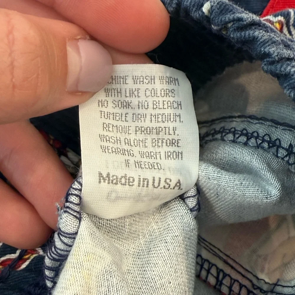 Vintage OshKosh B'gosh Baby Pants 12M - Sailor Bear Nautical Print - Made in USA
